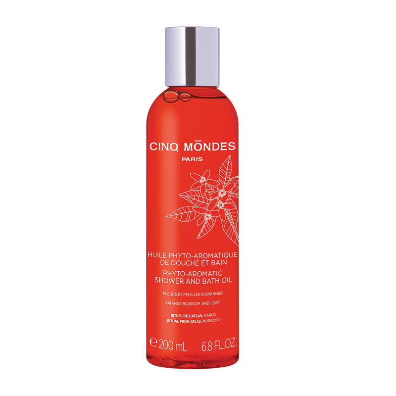 dual-purpose shower oil and bath oil with orange blossom essential oil