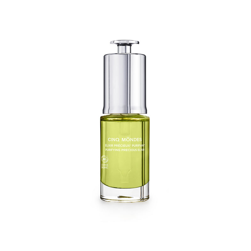 An organic Facial Oil with a concentrated blend of 100% plant-based oils for purifying, mattifying, and acne-prevention.