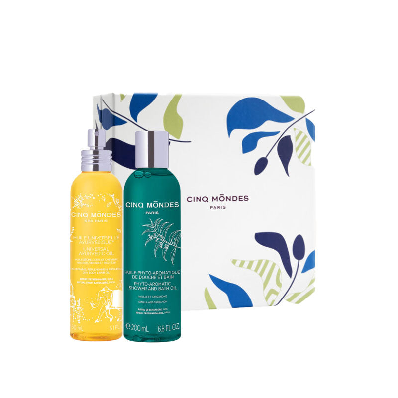 Relaxing Bengalore Bath Oil & Universal Ayurvedic Body Oil Set ($10 savings)