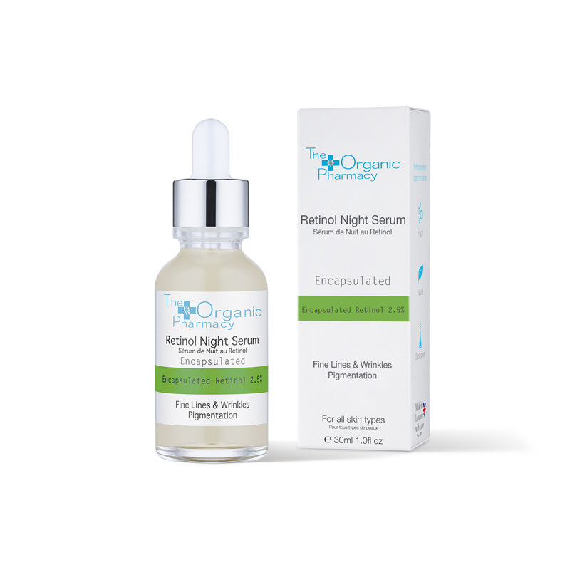 This 2.5% retinol night facial serum is formulated to reduce the appearance of fine lines, wrinkles, and uneven skin tone