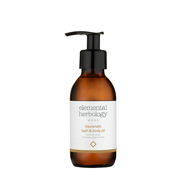 Rejuvenating Bath Oil and Body Oil to hydrate the skin and reduce muscle tension.